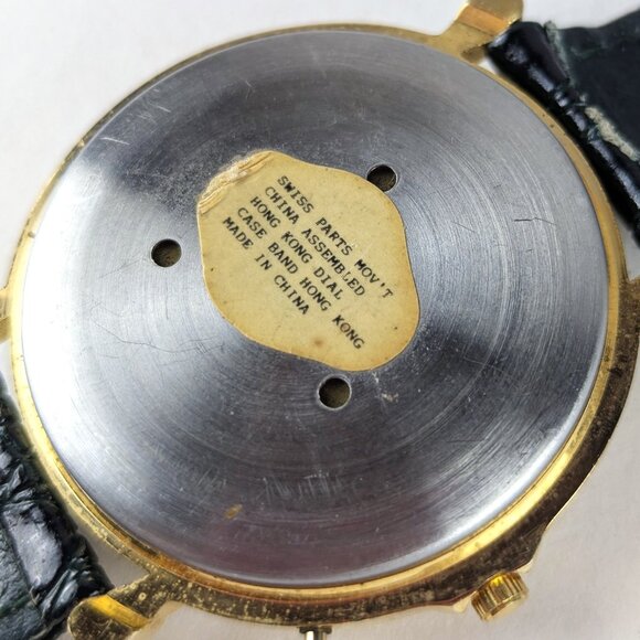 Vintage Green Leather Christmas Tree Watch - Picture 10 of 11